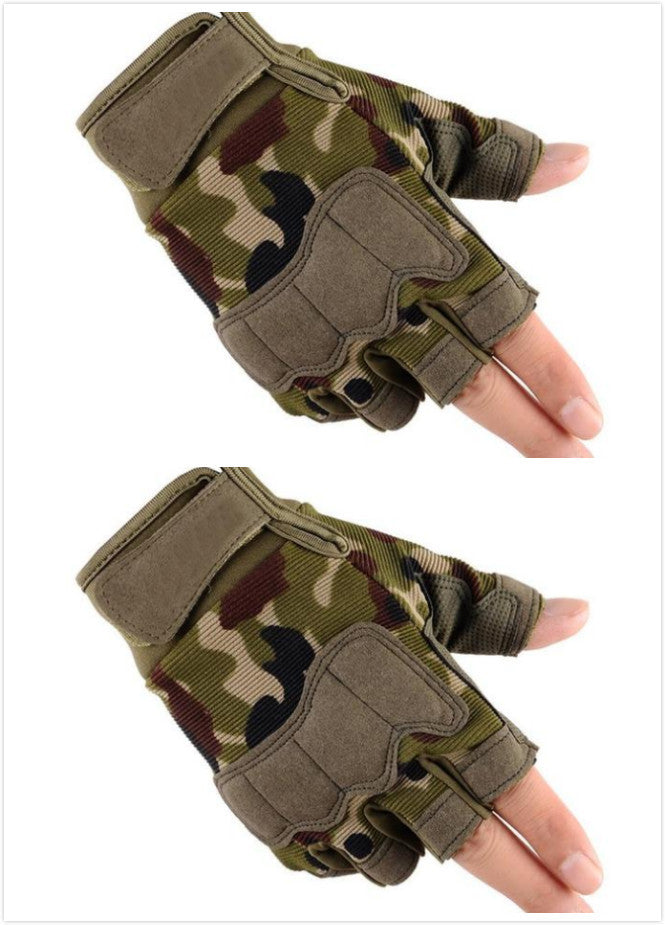 Tactical Half Finger Gloves Special Forces Army Fans Outdoor Sports  Fitness