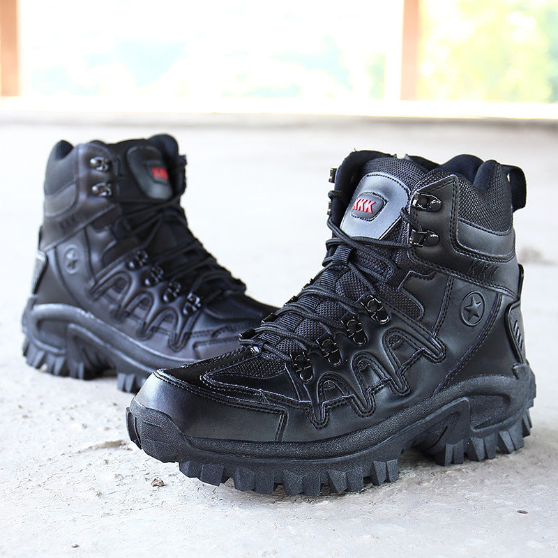 Men Military Boots Camouflage Non-Slip Combat Tactical Boots Male Breathable Outdoor Climbing Wear-Resisting Mens Shoes