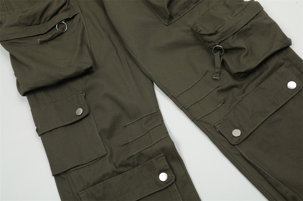 Multi-pocket Zipper Workwear Tactical Pants