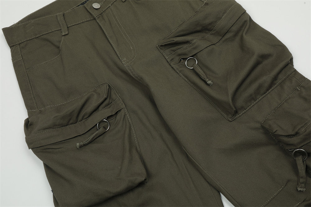 Multi-pocket Zipper Workwear Tactical Pants