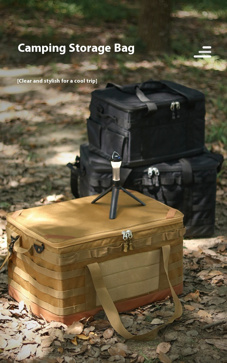 Outdoor Cookware Pot Set Gas Tank Anti-collision Large Capacity Picnic Bag
