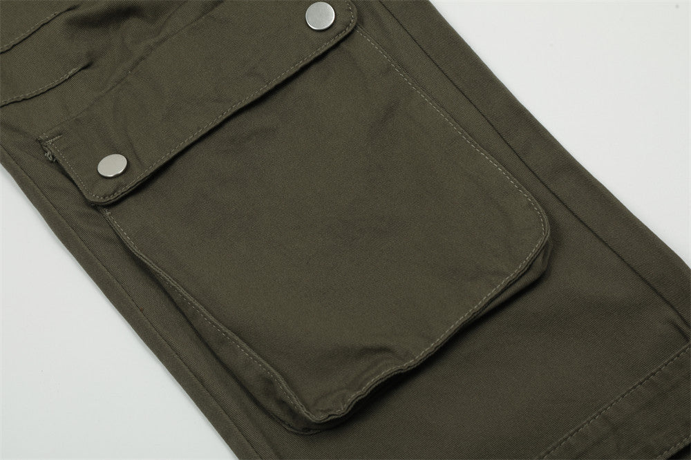 Multi-pocket Zipper Workwear Tactical Pants